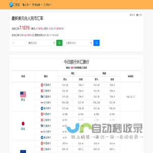 今日最新汇率,美元兑人民币汇率,在线汇率换算_汇率表